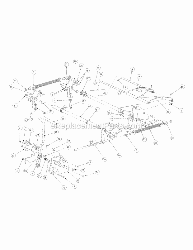 Lift Assembly (Nov.2003 & Prior) Diagram and Parts List for M60-KH 53AB5BDX750-27-HP Cub Cadet Lawn Tractor